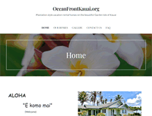 Tablet Screenshot of oceanfrontkauai.org